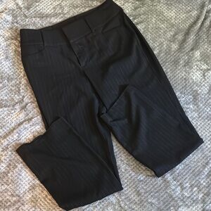 Nine West Black Pinstripe Boot Cut Pants Size 10